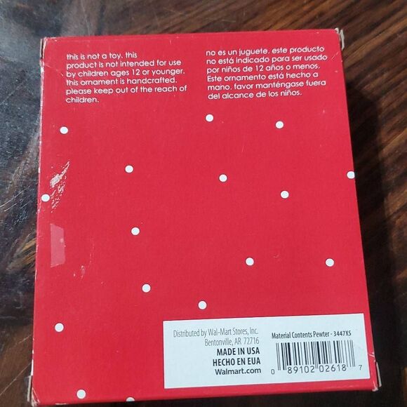 NIB HOLIDAY TIME COLLECTIBLE 2012 PEWTER CHRISTMAS ORNAMENT - Picture 3 of 3